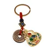 Breloc feng shui cu Wu Lou si monede chinezesti pentru longevitate si prosperitate, 10cm