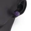 Cercei cu surub Ametist sfere 8mm, imagine 2