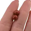 Cercei cu surub Goldstone maro sfere 8mm, imagine 3