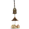 Clopotei de vant din metal cu 3 ramuri, Buddha - 50cm