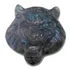 Figurina gravata din Labradorit cap de tigru, 43mm