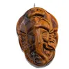 Pandantiv Ochi de tigru figurina gravata cap de Elefant / Ganesha, 40mm