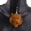 Pandantiv Ochi de tigru figurina gravata cap de tigru, 43mm, imagine 2
