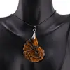 Pandantiv Ochi de tigru figurina gravata scoica, 41mm, imagine 2