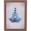 Tablou decorativ cu cristale pentru echilibrarea chakrelor cu mandala, 20cm
