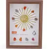 Tablou decorativ cu cristalele reprezentative elementului FOC, 20cm