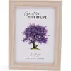 Tablou decorativ cu Pomul Vietii cu cristale de Ametist - 20,5cm