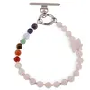 Accesoriu pentru telefon Cuart roz, cristale 7 chakre si merkaba, imagine 2