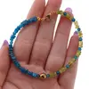 Bratara Apatit patratele si Peridot discuri, 4mm, imagine 4