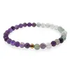 Bratara pe elastic cu Ametist si Fluorit sfere 6mm, imagine 2