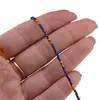 Colier Lapis lazuli si Granat hessonit sfere microfatetate 2mm cu inox auriu, imagine 3
