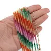 Colier Zirconii A+ multicolore 3mm pe sapte randuri, imagine 4