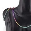 Set bratara si colier Zirconii A+ multicolore 3mm, imagine 3