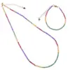 Set bratara si colier Zirconii A+ multicolore 3mm