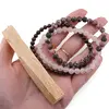 Set Bratari pentru Ziua de Vineri – Iubire si Pasiune, Cuart Roz, Granat si Rodonit, imagine 4