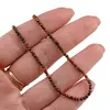 Colier Ochi de tigru sfere microfatetate 2mm, imagine 4