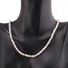 Colier Perle de Mallorca albe, crem si roz, sfere 4mm