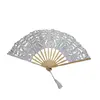 Evantai alb din dantela, accesoriu elegant pentru mirese, evenimente si tinute speciale, imagine 2