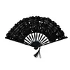 Evantai negru din dantela, accesoriu elegant pentru evenimente si tinute speciale, imagine 2