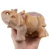 Figurina gravata Elefant din Mookait, 12,5cm, imagine 3