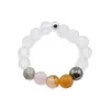 Inel pe elastic cu cristale naturale si argint 925 pentru zodia Leu, 4mm