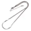 Lantisor din inox argintiu model snake gros, 40cm