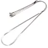 Lantisor din inox argintiu model snake subtire, 40cm