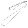 Lantisor din inox argintiu model snur, 40cm