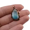 Pandantiv unicat cu Larimar si cupru, lucrat manual - 31mm x 17mm, B9, imagine 3