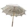 Umbrela crem din dantela brodata, accesoriu elegant pentru nunta, sedinte foto si evenimente speciale, imagine 2
