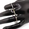Bratara Turmalina multicolora, Perle de cultura si charm semiluna din Argint 925, imagine 2
