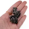 Cercei cu agatatoare ciorchine Obsidian fulg de nea, imagine 3