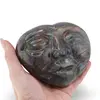 Inima unicat din Labradorit cu portret gravat, 10cm, imagine 3