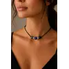 Colier reglabil Arhanghelul MIHAIL cu cristale naturale si Argint 925, 6mm