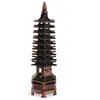 Statueta pagoda cu 9 nivele din metal culoare cupru, 18cm, imagine 2