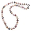Colier Perle de Mallorca multicolore cu noduri, 8mm, imagine 2