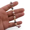 Colier Perle de Mallorca multicolore cu noduri, 8mm, imagine 3