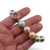 Colier Perle de Mallorca multicolore pastelate sfere 14mm, imagine 3