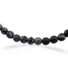 Sirag Obsidian fulg de nea sfere fatetate 6mm, 38cm, imagine 2