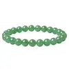 Bratara din aventurin verde, sfere de 6 mm, pe elastic, lungime 19 cm