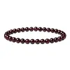 Bratara din granat natural, cu sfere de 4 mm, pe elastic, lungime 19 cm