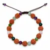 Bratara zodia Balanta cu Rudraksha si cristale naturale pentru echilibru – produs pe fundal alb