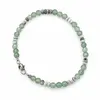 Bratara din aventurin si larimar, sfere fatetate 4mm, disc 3-4mm, lungime 19cm, inchizatoare de metal – produs pe fundal alb