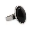Inel reglabil Onix oval cu montura din inox, 22mm, imagine 2