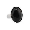 Inel reglabil Onix oval cu montura din inox, 22mm