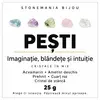 Mix cristale chips pentru zodia Pesti, 5 pietre de 7-9 mm, 25 g, cu cartonas