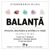 Mix cristale chips zodia Balanta, 5 pietre de 7-9 mm, 25 g, cu cartonas