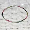 Bratara turmalina pietre micro fatetate 2mm si argint 925