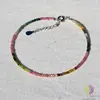 Bratara turmalina multicolor sfere fatetate 2mm si argint 925
