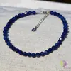 Bratara lapis lazuli sfere fatetate 5mm cu argint 925